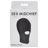 Sex & Mischief Shadow Hood Black with Mouth Opening, Adjustable Blindfold Mask for Deprivation and Control Play > Bondage Gear > Bondage Hoods